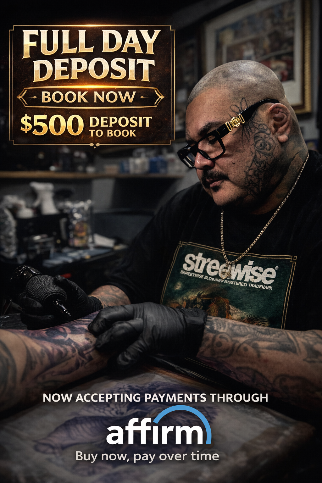 Full Day Tattoo Session (Deposit)